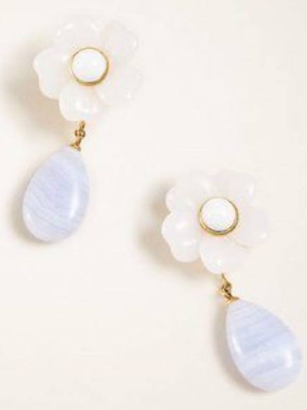 Ann Taylor Resin Flower Drop Earrings